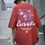 Gothic Graphic tee – Lucky Koi Print T Shirts For Men Summer Oversize Streetwear