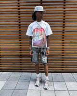 Anime Graphic tee – Y2K Streetwear Gothic Trend Letter Print Letter T Shirt Mens