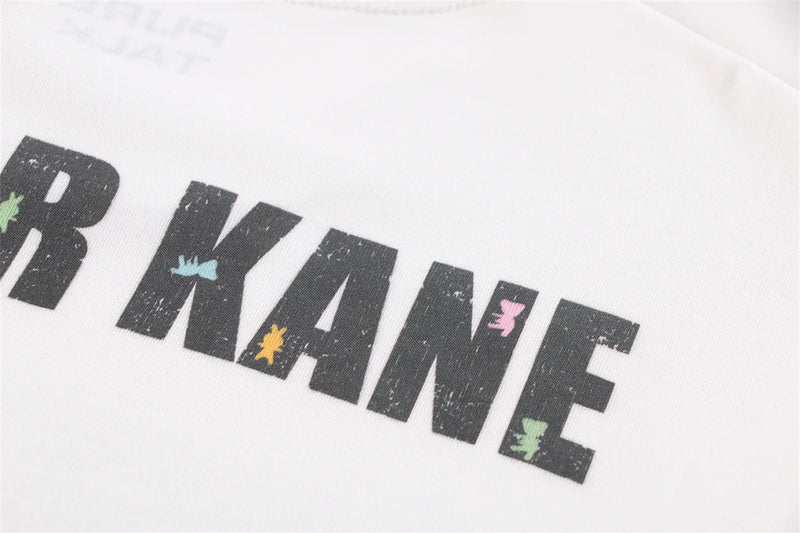 anime aesthetic print tee featuring vintage summer pink rock bear cartoon distressed cotton casual t shirt tops