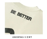 Glitchcore Vintage print – American Simple Retro Hip Hop Printed Round Neck Short Sleev