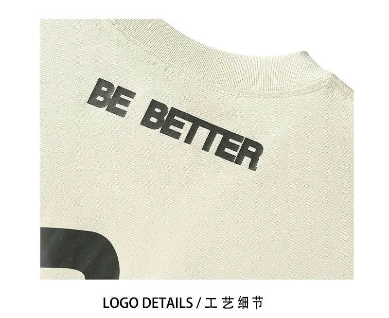 Glitchcore Vintage print – American Simple Retro Hip Hop Printed Round Neck Short Sleev