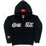 American Fashion Trend Pattern Print Zipper Hoodie Women Y2K New Stree