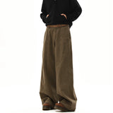 american style vintage wide leg cargo pants mens baggy fashion high street overalls coffee streetwear male mopping trousers combat utility trousers