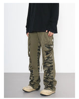men patchwork camouflage cargo pants streetwear side pockets harajuku joggers unisex hip hop baggy loose straight flare trousers unique joggers style 2848