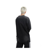 Vaporwave Barcode glitch – Mens Streetwear Hole Washed Cotton Long Sleeve Loose Casual