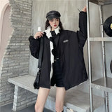 Leather Panel Streetwear Jacket Daily Fit Staple