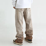 fashion denim jeans mens destoryed holes zipper straight jeans hip hop streetwear spring summer casual joggers jeans men pants casual joggers