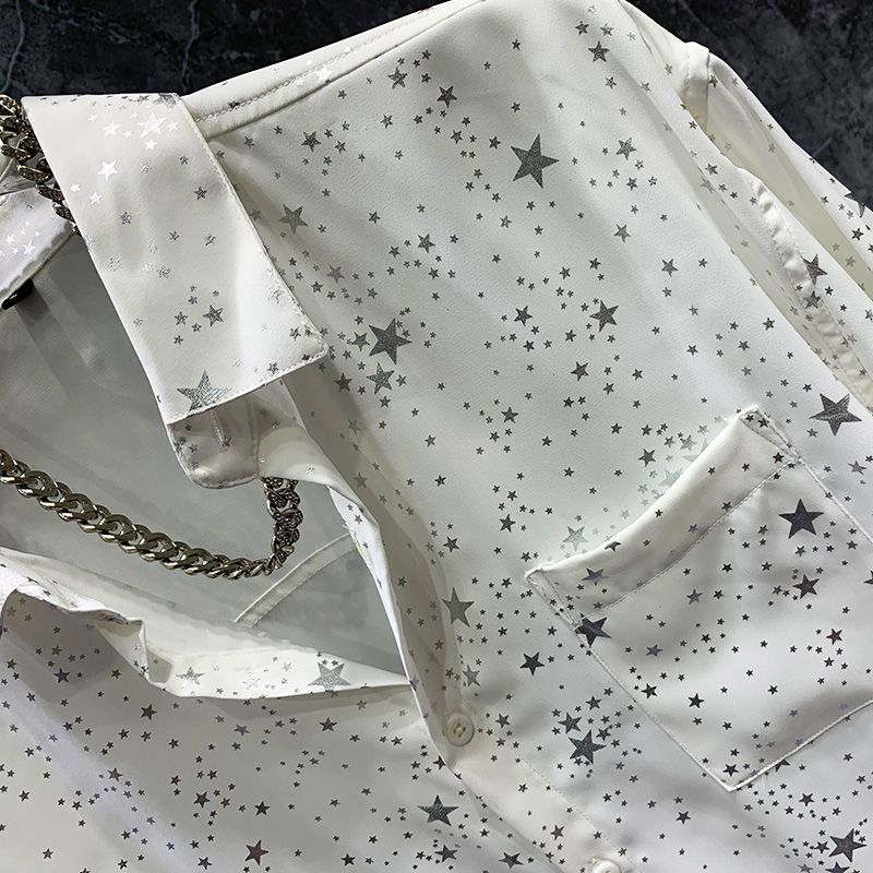 2023 Summer New Fashion Korean Light Luxury Fashion Shirt Men's Loose Long-sleeved Shirt Boutique Clothing Simple Style