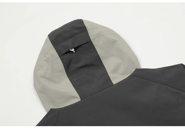 New 2023 Mens Undermycar Armor zipper Parkas Windproof hooded Jacket Tatting Multiple pockets outdoor Wear size 1 2 3 #412