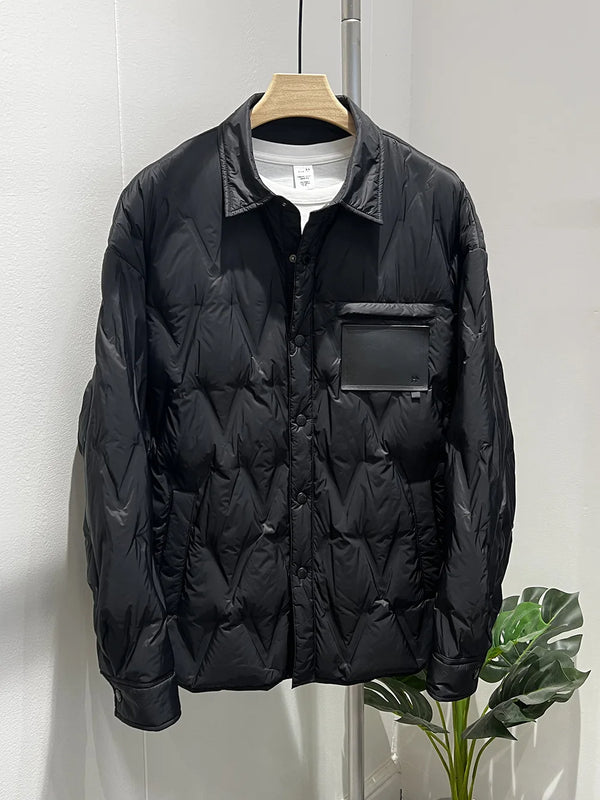 2023 Winter Men's Thin Down Jacket Shirt Jacket For Men
