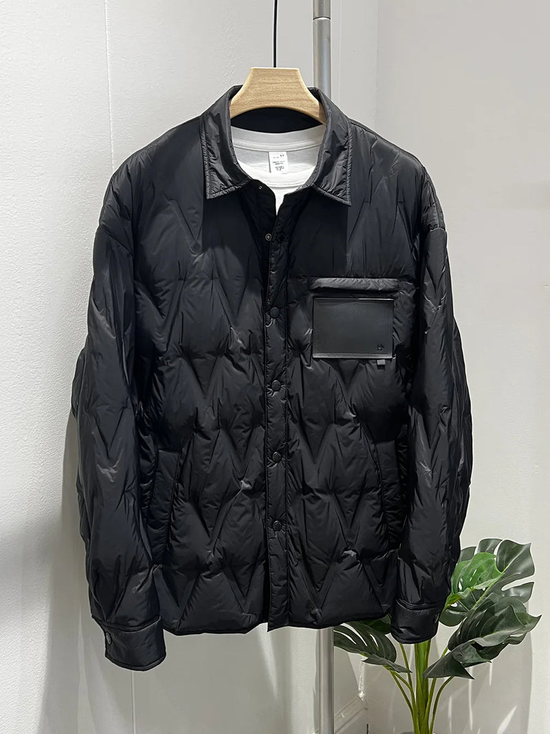 2023 Winter Men's Thin Down Jacket Shirt Jacket For Men