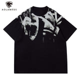 Y2k Tribal flame – Mens Y2K Tshirts Abstract Graffiti Graphic Tshirt Gothic Har