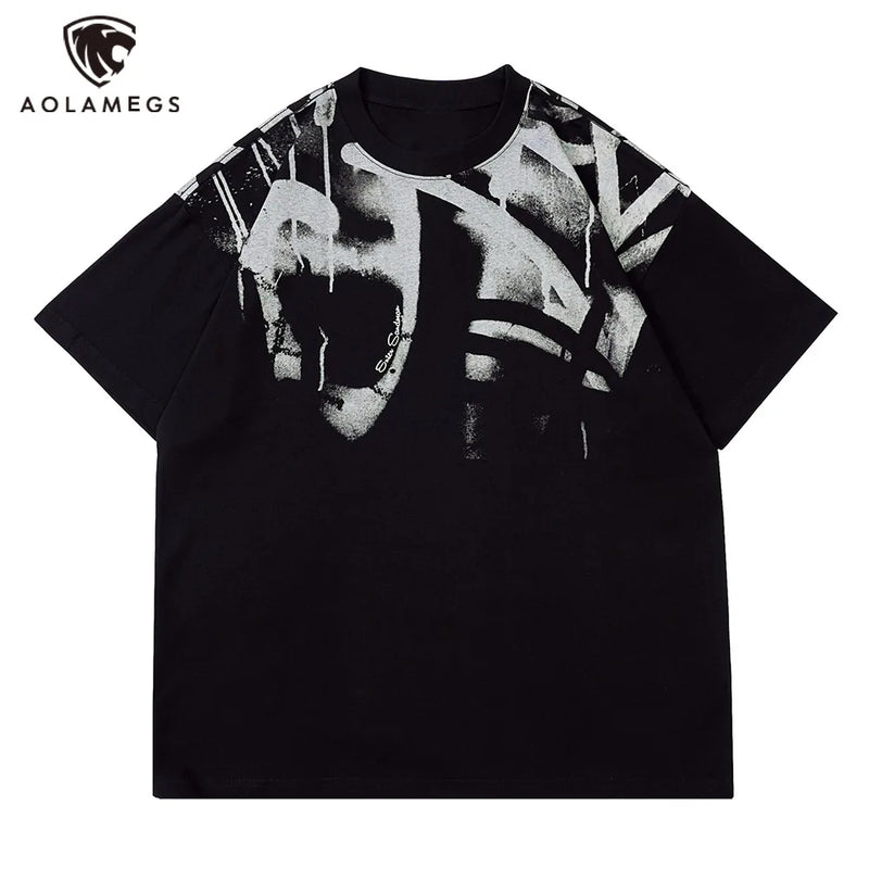 Y2k Tribal flame – Mens Y2K Tshirts Abstract Graffiti Graphic Tshirt Gothic Har