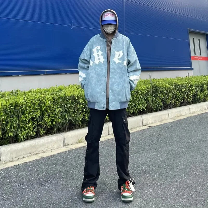 graphic winter jacket, 2025 streetwear trend, cool weather