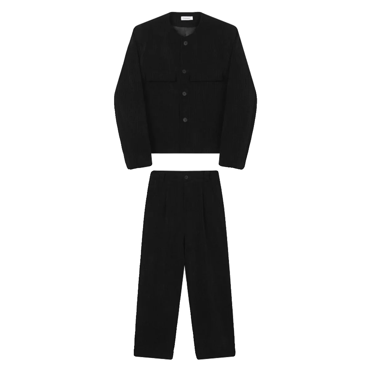 men 2 pieces sets corduroy short jacket wide leg pant suits korean streetwear fashion loose casual retro coat baggy trousers techwear shorts