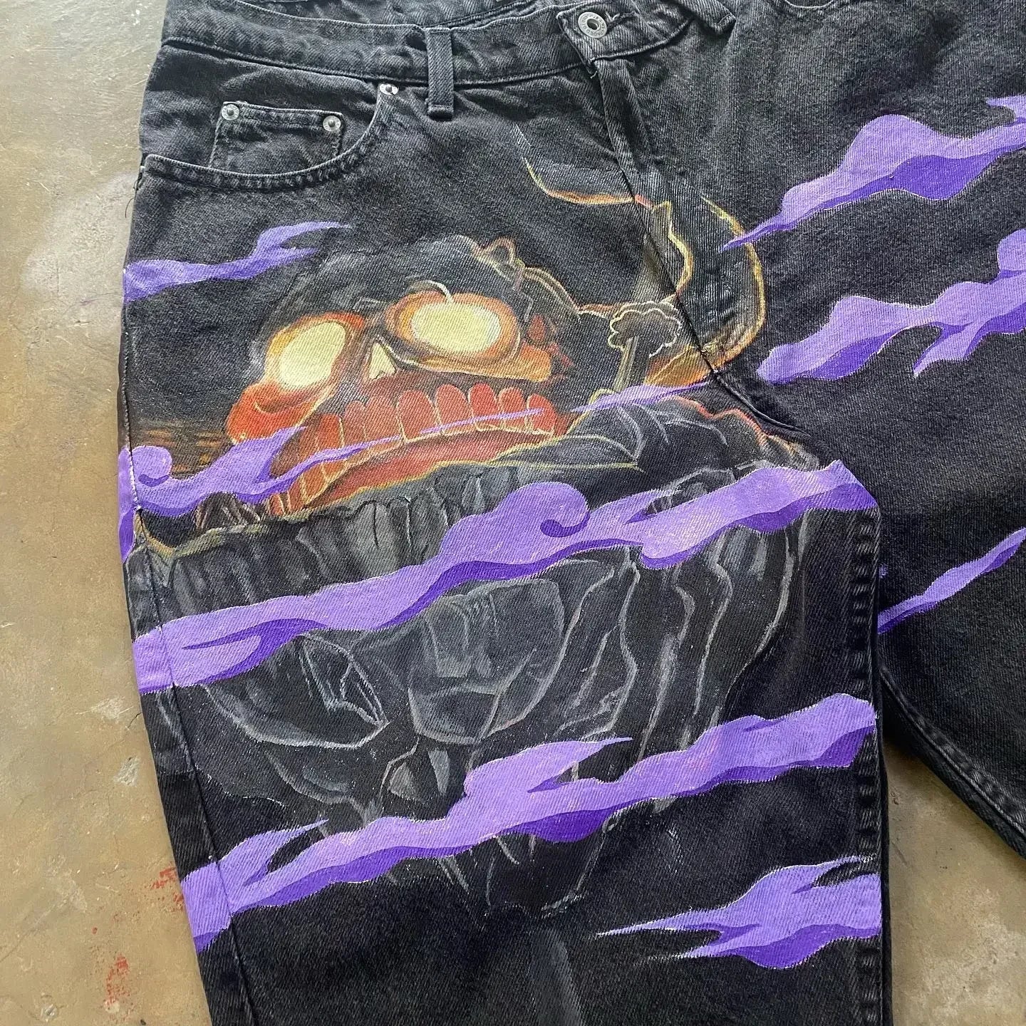 popular casual rem print sweatpants fashion y2k baggy jeans wide leg denim shorts pants harajuku streetwear trouser men clothing unique joggers style 4941