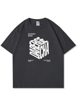 Cyberpunk Crying character – Summer High Street Cube Letter Printed T Shirt Men Casual Lo