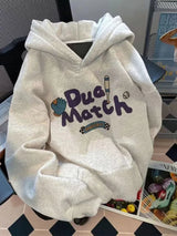 New Letter Cartoon Graphic Printed Hooded Sweatshirts For Men Autumn