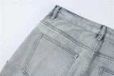 2024 multi pocket jeans vintage mens harajuku cargo denim pants retro hip hop straight loose jean pants unique cargo style 906