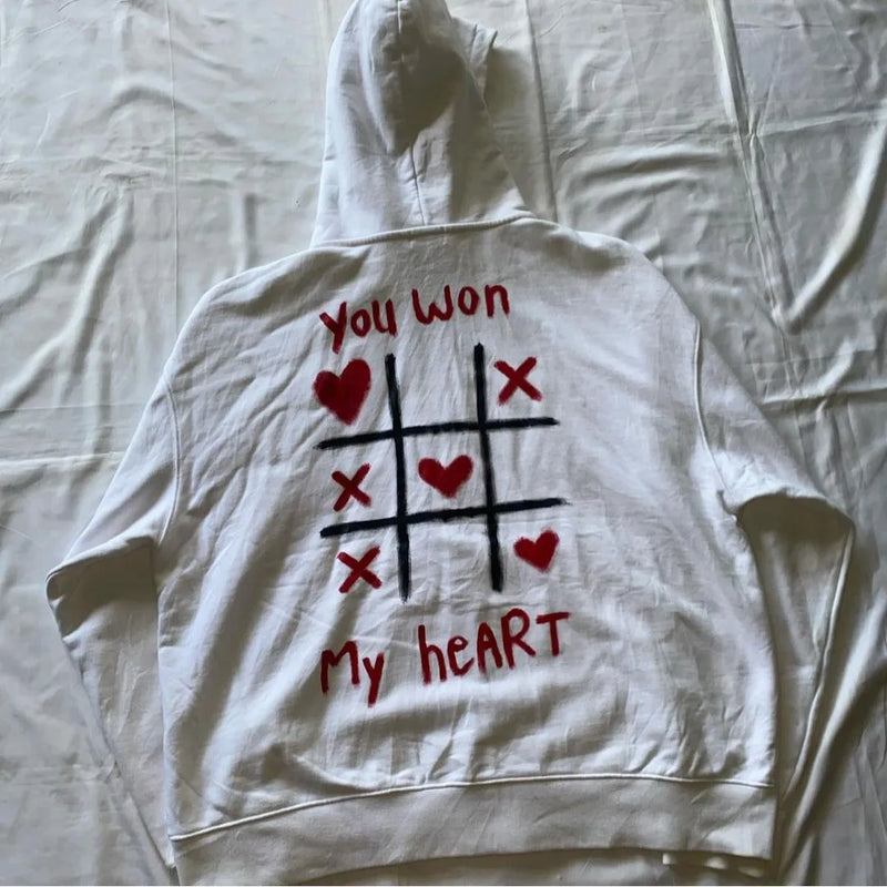 Y2K Wome Clothing Hoodies Printed Pattern Pullover Sweatshirt Streetwe