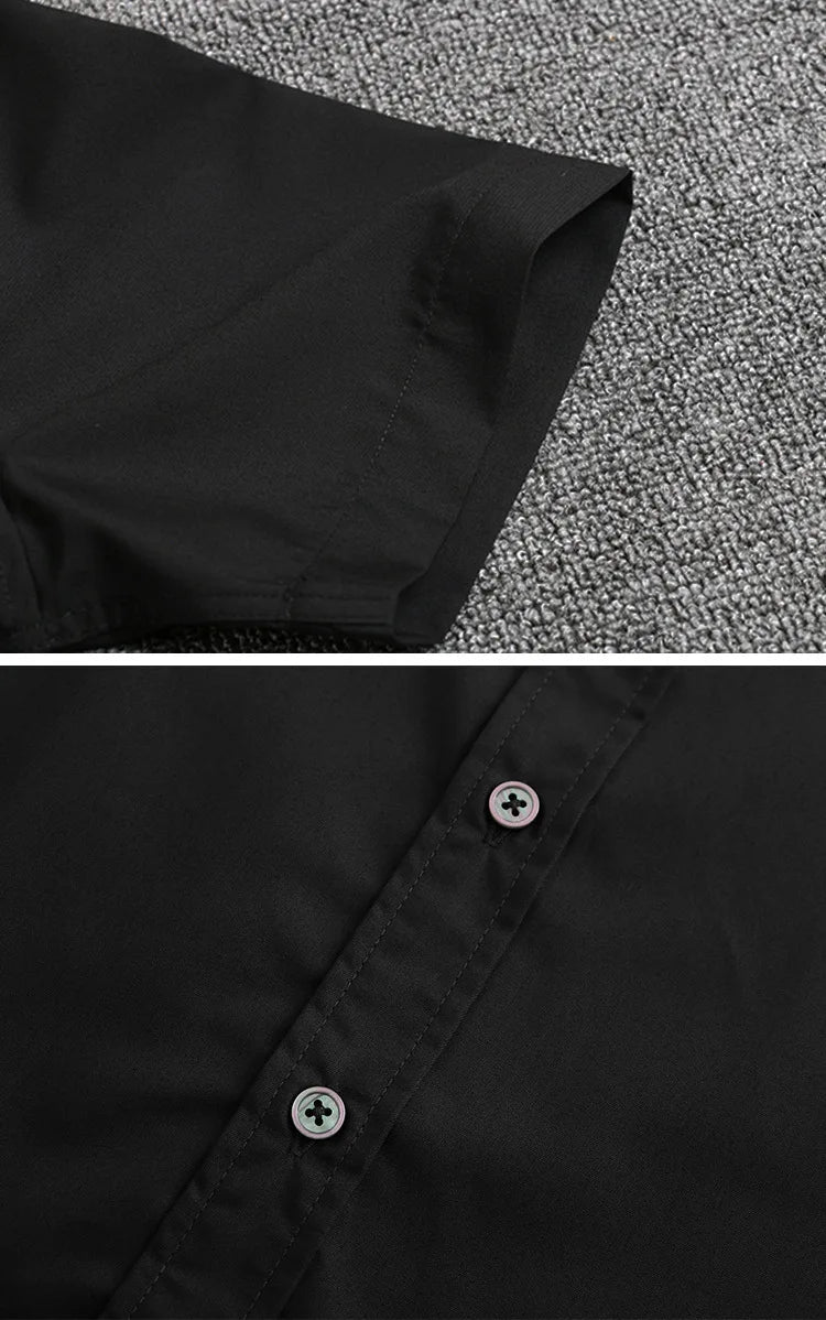 New 2022 Luxury Men Classic Embroidered bee Snake UFO Fashion Cotton Casual Shirts Shirt High Quality Short Sleeves A71