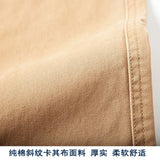 autumn winter heavyweight pure cotton thick american retro workwear khaki pants business casual mens basic solid color pants relaxed fit trousers