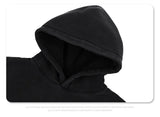 Grunge goth hoodie with punk-inspired ripped details