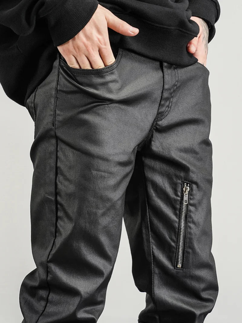 mens pants new casual hip hop punk trousers bottom zippers pants streetwear harajuku fashion bike high street pant joggers urban active pants