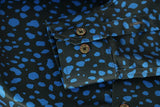 New 2021 Men 3D luxurious Wave point Polka dots Print Fashion Silk Casual Shirts Shirt high Pocket Long-sleeves S 2XL #A160
