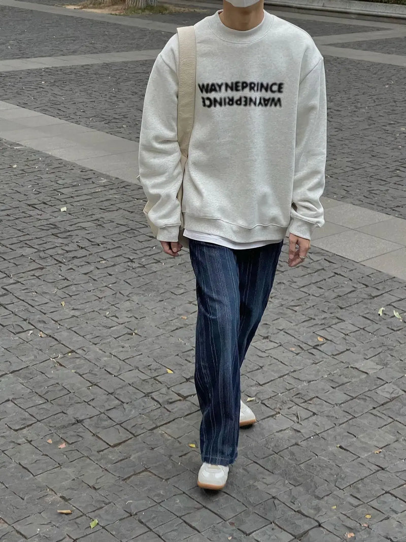 Korean Street Half Turtleneck Sweatshirt Men Autumn Winter New Stylethickened Bottoming Shirt with Trendy Brand INS Hooded Top