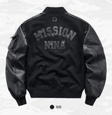 Autumn/Winter Baseball Suit Men's Wool Heavy Work Coat Ninja Embroidered American Retro Flying jackets for men leather jacket