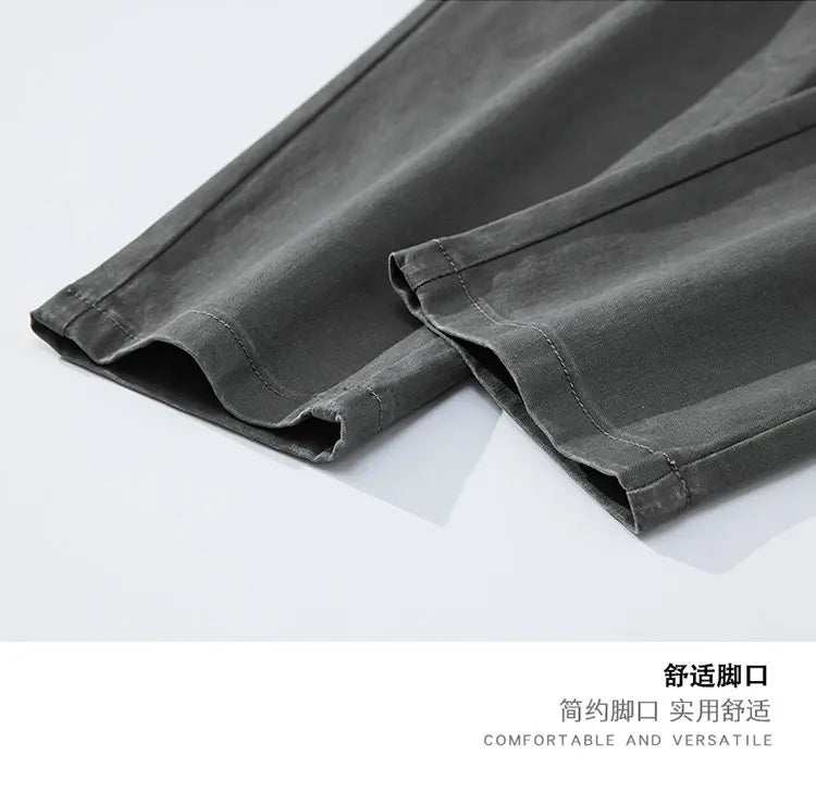 japanese casual pants mens spring autumn loose fashion solid color simple elastic waist sports pants man harem trousers unique default style 2281