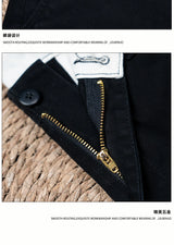men american retro handsome loose casual business pure cotton pants japanese amikaji fashion straight cargo pant trouser unique cargo style 2519