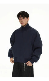 leather varsity jacket, layered style, men's streetwear fashion, trendy oversized fit, urban techwear design, modern hip hop 