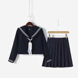 Navy Sailor Outfit Japanese Style School Uniform Skirt Girls JK Uniforms Student Sailor Dress Korean Student Seifuku COS Costume