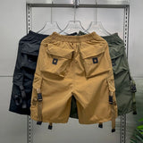 mens shorts loose large size multi pocket overalls summer cotton comfortable cargo pants outdoor casual sports beach pants utility cargo pants