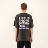 Darkwear t-shirt with reaper outline and bold typeface