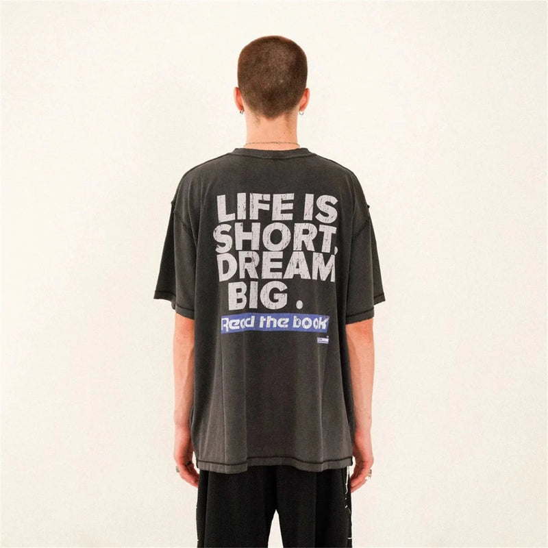Darkwear t-shirt with reaper outline and bold typeface