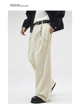 wide leg casual suit pants men japanese korean streetwear fashion loose cleanfit suit baggy pants cityboy long trousers unique default style 2163