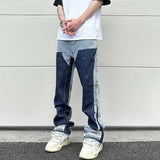 color washed denim mens jeans pants fashion graffiti patchwork loose biker red jeans streetwear hip hop casual straight pants unique jeans style 5189