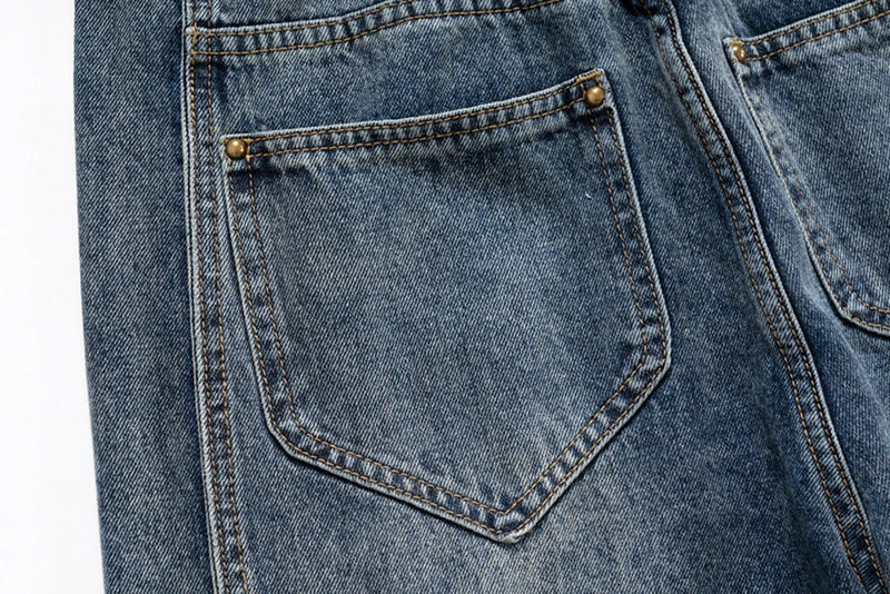 mens blue baggy jeans irregular patchwork streetwear hip hop loose jeans trousers male luxury designer denim pants unique jeans style 389