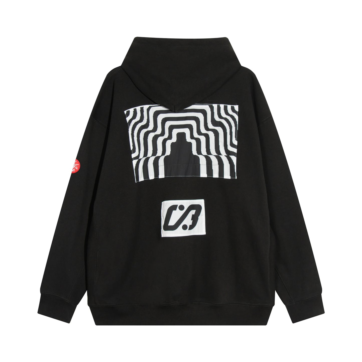 Street ninja hoodie with minimalist cyberpunk energy
