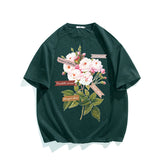 Y2k Broken heart – Retro Floral Pattern T Shirt Mens T Shirt Harajuku Style Seq