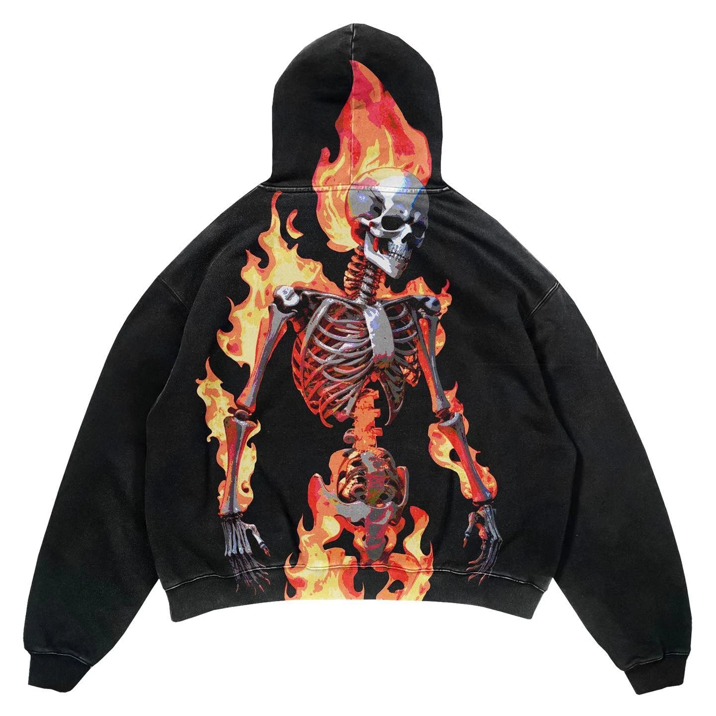 Woman Y2K Clothing Hoodies Printed Pattern Pullover Sweatshirt Streetwear