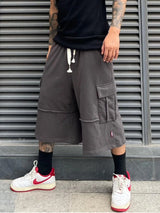 men casual sweatpant elastic waist streetwear track drawstring capris pants new fashion loose trousers hip hop baggy joggers urban active pants
