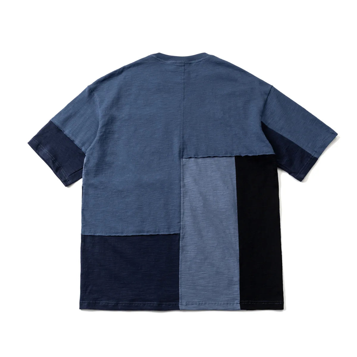 Glitchcore Aesthetic piece – 2024 Retro Color Block Patchworkt Shirt Hip Hop Streetwear T