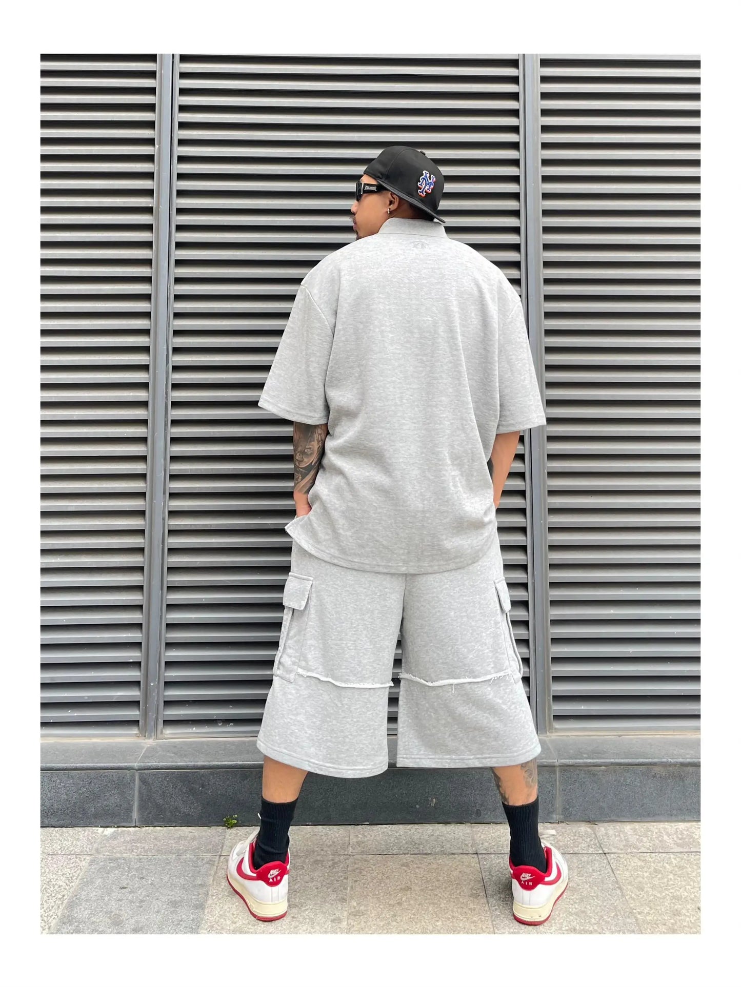 men casual sweatpant elastic waist streetwear track drawstring capris pants new fashion loose trousers hip hop baggy joggers unique joggers style 3464
