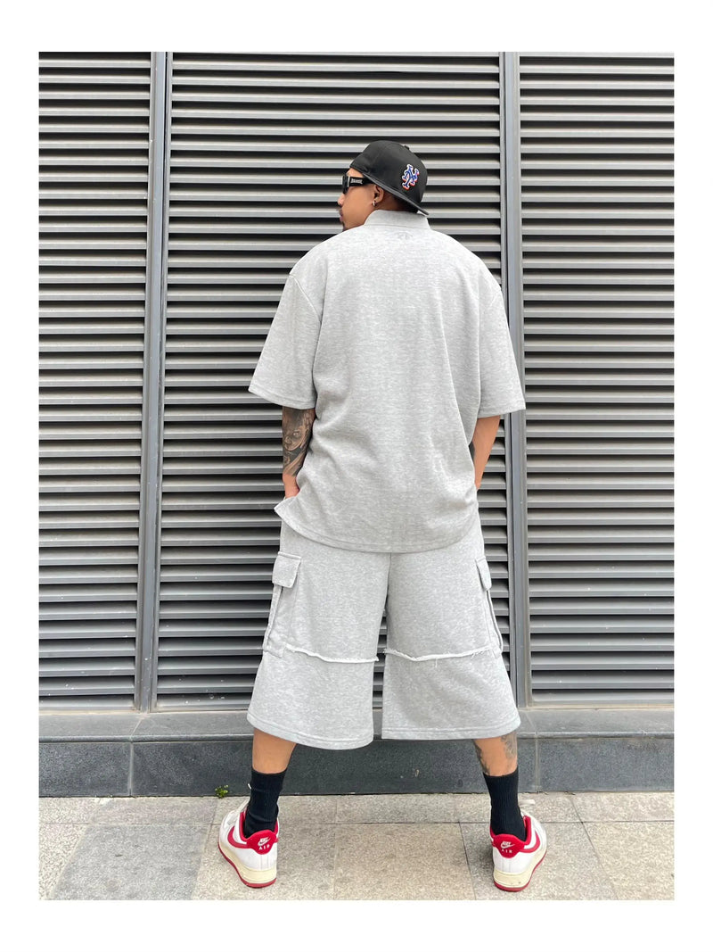 men casual sweatpant elastic waist streetwear track drawstring capris pants new fashion loose trousers hip hop baggy joggers unique joggers style 3464