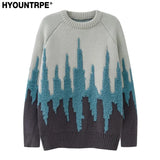 fashion pattern knitted sweater mens casual drop shoulder pollover unisex harajuku y2k streetwear loose knit sweaters jumpers - vintage look oversized hoodie, 2025 streetwear drop, anime inspired graphic hoodie