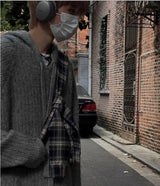 minimalist knit jumper, daily wear essential, trendy urban fashion top for men, layered streetwear look